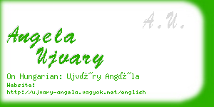 angela ujvary business card